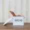 Hello Honey® 13.5" White Chic Farmhouse Enameled Bread Box